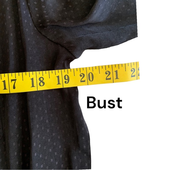 5 for $20 H&M SILKY BLACK POLKA DOT LONGSLEEVE TOP BLOUSE SHIRT 4 S/M - Picture 8 of 8